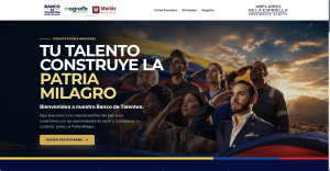 Página principal del 'Banco de Talentos de la Patria Milagro'