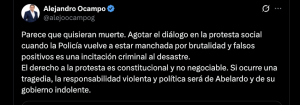 Alejandro Ocampo, vía X