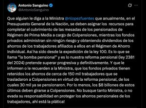 Respuesta de Antonio Sanguino a la ministra de Trabajo, Natalia López
