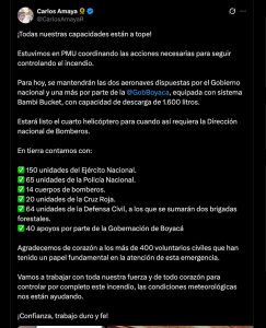Carlos Amaya, gobenador de Boyacá vía X (@CarlosAmayaR)