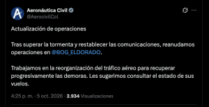 Aeronáutica Civil, vía X