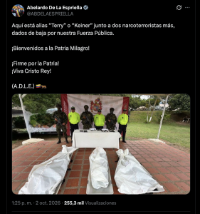 Abelardo de la Espriella, vía X