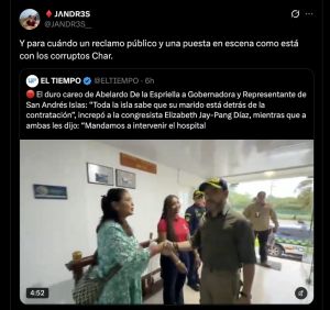 Reacciones al careo de De la Espriella a gobernadora de San Andrés