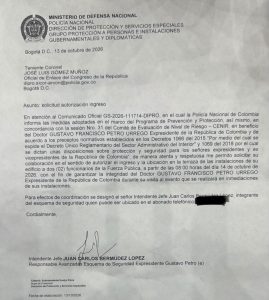 Solicitud esquema de seguridad de Gustavo Petro para poner francotiradores en el Capitolio Nacional