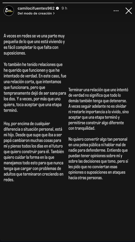 Camilo Cifuentes se refirió a los rumores que lo vinculan con ‘La Mijita’